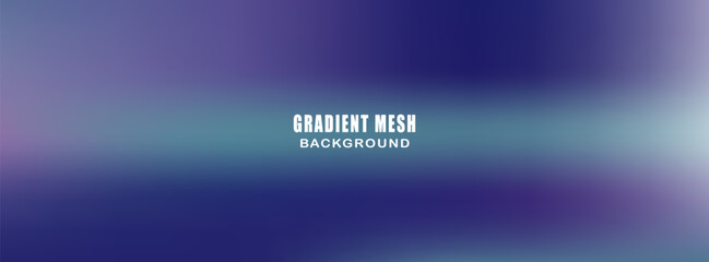 Obraz premium Abstract dark blue and purple mesh gradient background banner, moody deep navy violet and teal soft fluid blurred subtle blend texture backdrop vector.