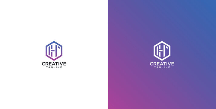 Modern and Professional Hexagon Logo Design with 'CH' Monogram and Placeholder Text