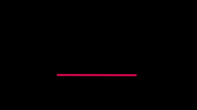 Text marking line animation left and right moving animation on black screen.