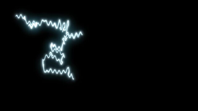 Animated lightning strikes with bright flashes effect. Lightning bolt. Thunderstorm lightning strike black background. ightning storm, blueUltra High Definition, 4k video light force effect.