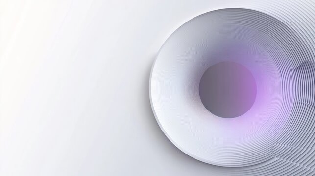 Abstract geometric form with concentric circles creating depth, light, shadow