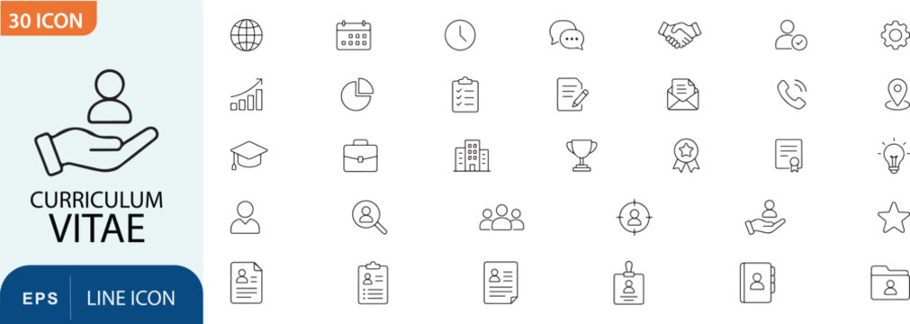 Curriculum vitae icons