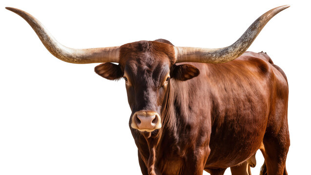 Ankole Watusi bull with long curved horns