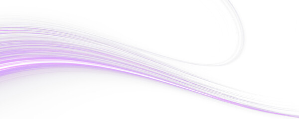 Transparent light ribbons stretch along a digital highway at night. Neon highlights create a striking impression of motion and cyber innovation. Modern vector illustration. © Keoftstock
