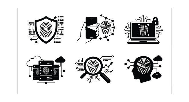 Parking System Icons Flat Vector Illustration On White Background