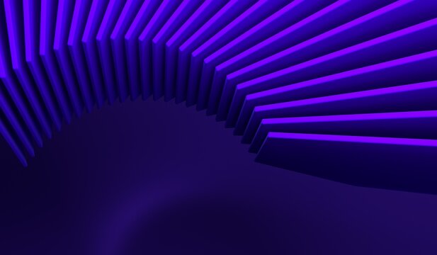 Abstract purple layers background with depth effect