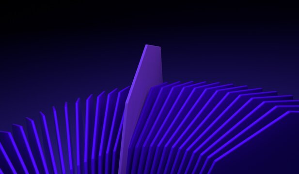 Abstract geometric design with purple lighting