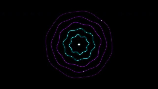 Motion Abstract Colorful Contour Lines Animation for Digital Design and Visual Effects.