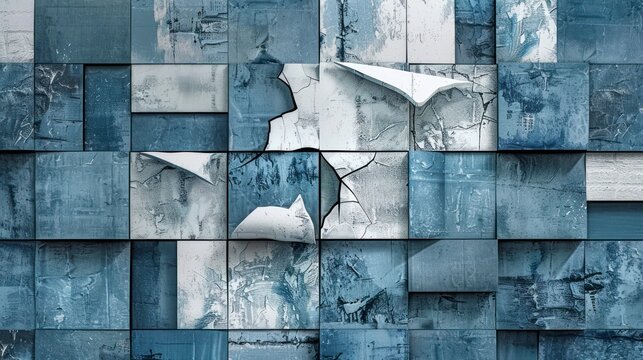 Abstract shattered wall art