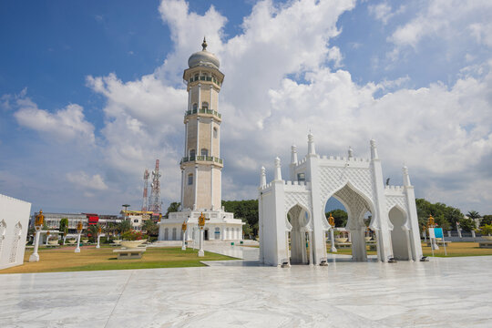Masjid Raya Baiturrahman minaret in Banda Aceh, Sumatra