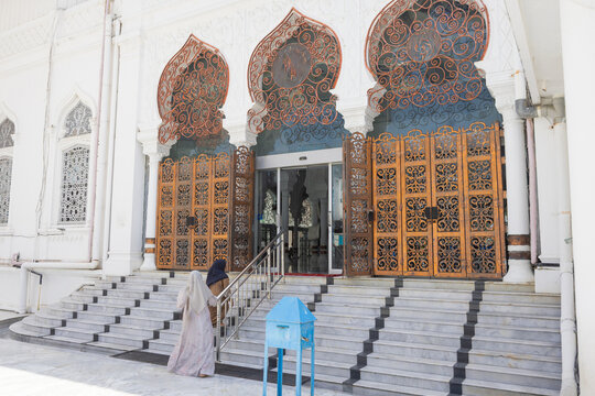 Entrance of Masjid Raya Baiturrahman in Banda Aceh