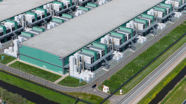 Aerial view of datacenter campus powering AI infrastructure