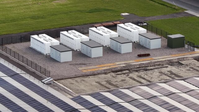 Aerial View of Battery Energy Storage System