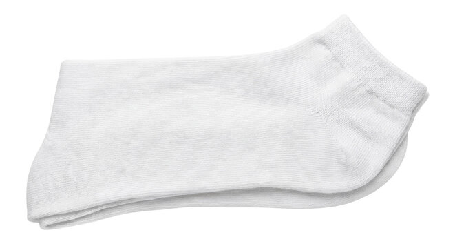 Soft white cotton socks on a clean background for versatile styling options