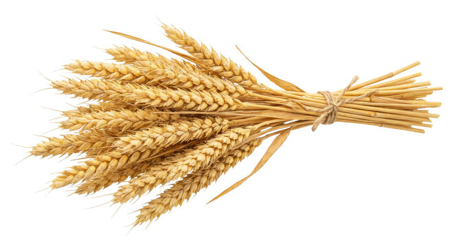 Wheat sheaves on a black background showcasing harvest bounty