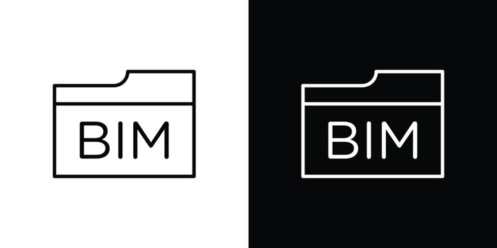 Bim icon in vector. Logotype icons