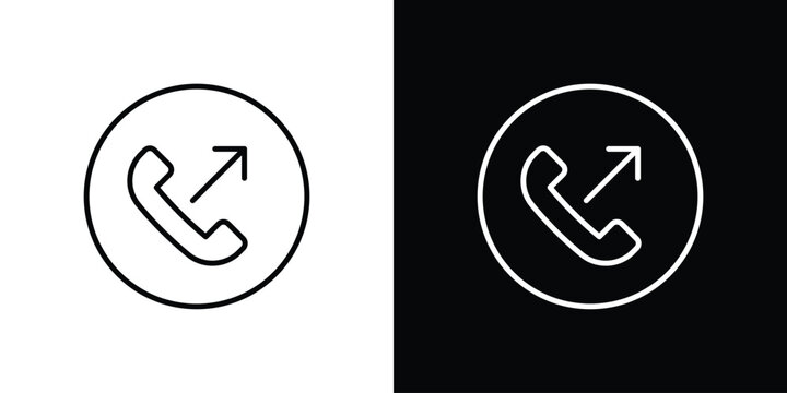 Call outgoing icon in vector. Logotype icons