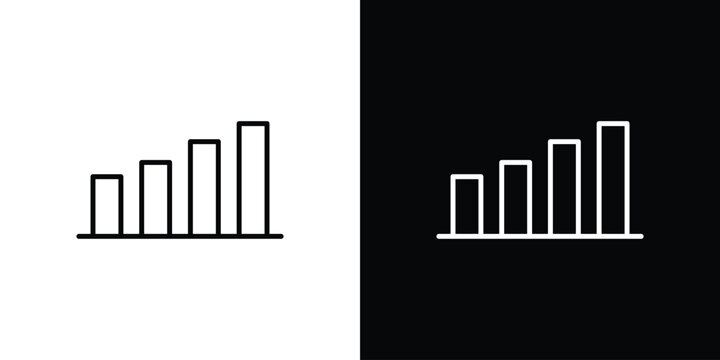 Chart histogram icon in vector. Logotype icons