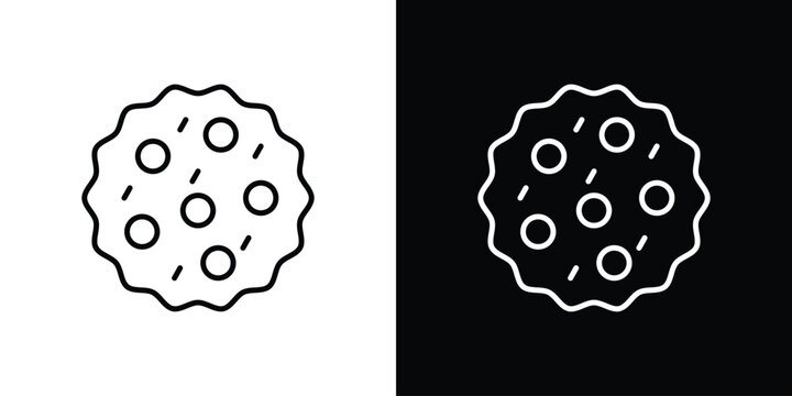 Cookie icon in vector. Logotype icons