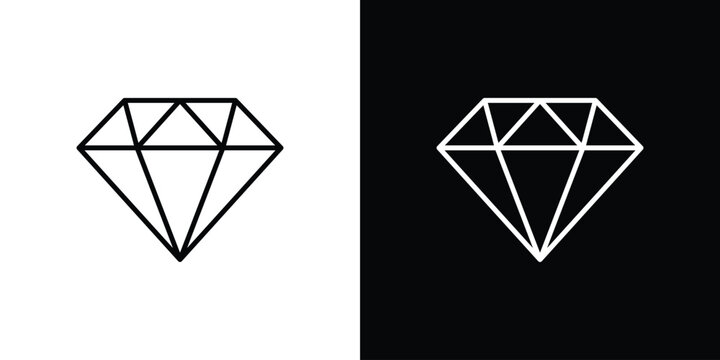 Diamond icon in vector. Logotype icons