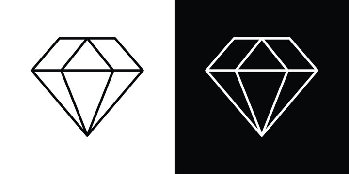 Diamond icon in vector. Logotype icons