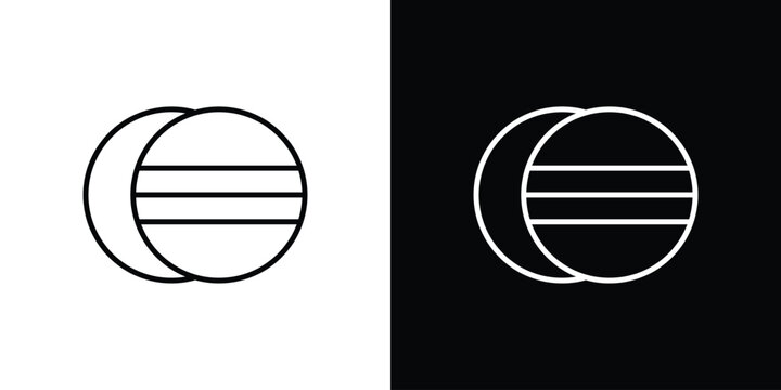 Eclipse icon in vector. Logotype icons