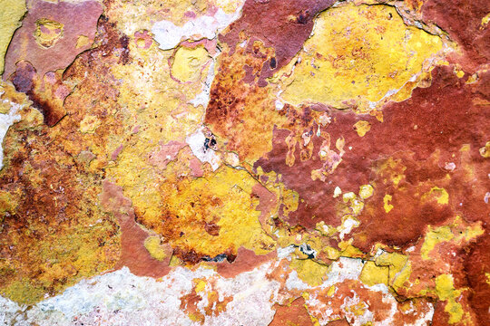 Abstract colorful rock surface as a vibrant art piece