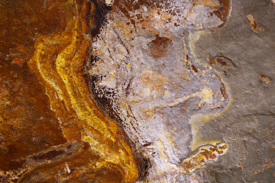 Abstract rock formation with vibrant colors