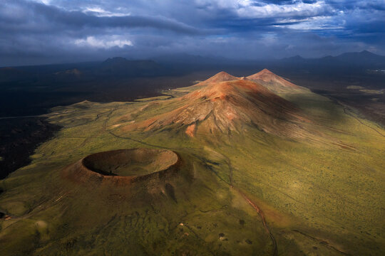 Breathtaking landscape of Lanzarote's volcanic scenery