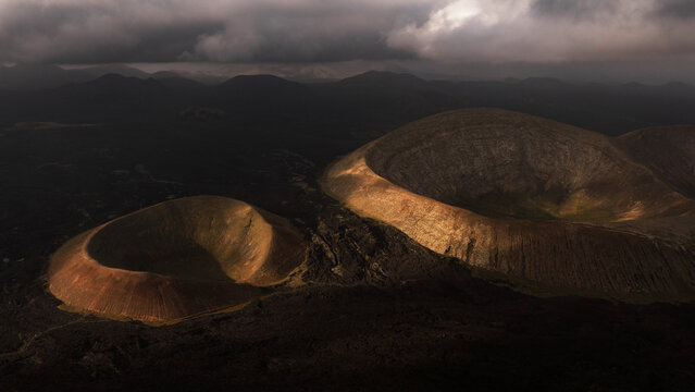 Lanzarote volcanic landscape under magical light