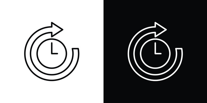 Past time icon in vector. Logotype icons