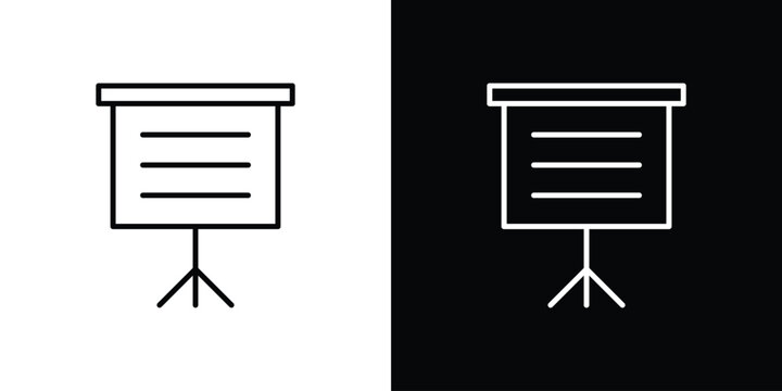 Presentation icon in vector. Logotype icons