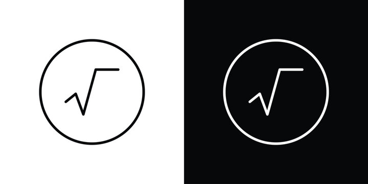 Square root icon in vector. Logotype icons