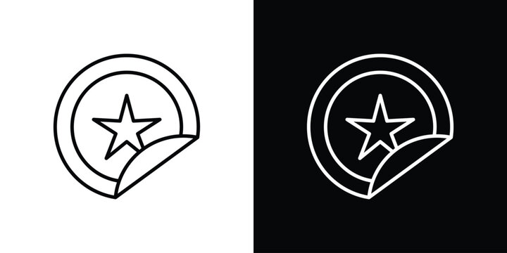 Sticker icon in vector. Logotype icons