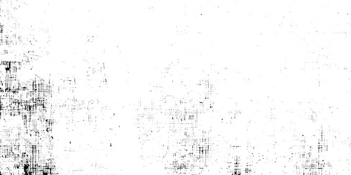 Abstract black-and-white grunge texture with distressed ink marks, weathered scratches, faded print effects, rough artistic background, minimalist monochrome texture design vector illustration.