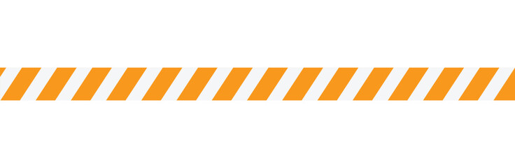 Orange diagonal stripe border. Warning hazard tape pattern. Safety construction stripe banner. Industrial caution line design isolated on transparent background © Orvix