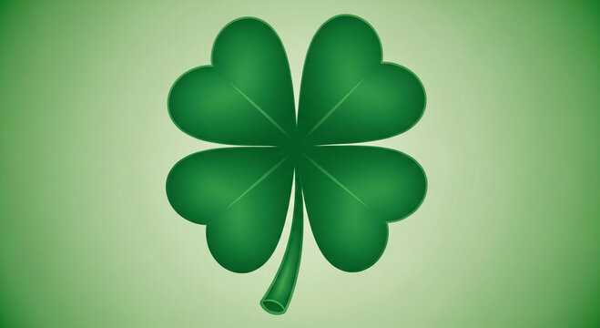 Lucky Four Leaf Clover Symbol Illustration
