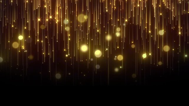 golden glow lines particles abstract background