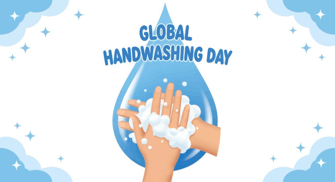 Global handwashing day illustration