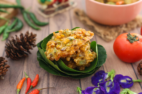 Bakwan jagung, also called dadar jagung, is an Indonesian fritter made from mashed corn kernels and spices, deep-fried until golden, firm, and crispy. It&rsquo;s a favorite side dish enjoyed nationwide.