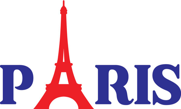 Artistic Paris letter composition with stylish font design, mordern travel-inspired typography, isolated vector artwork on white background.eps