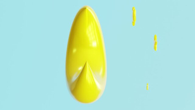 A looping motion of yellow moons and stars rotating against a blue background. The animation features a clean and bright design with a focus on movement