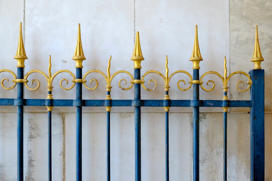 Decorative Fence with Gold Finials
