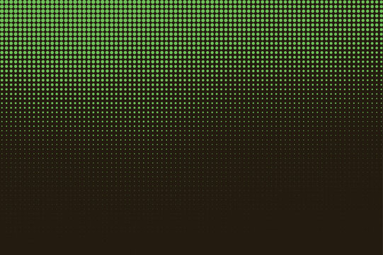 Halftone Dot Pattern With Gradient Green And Black