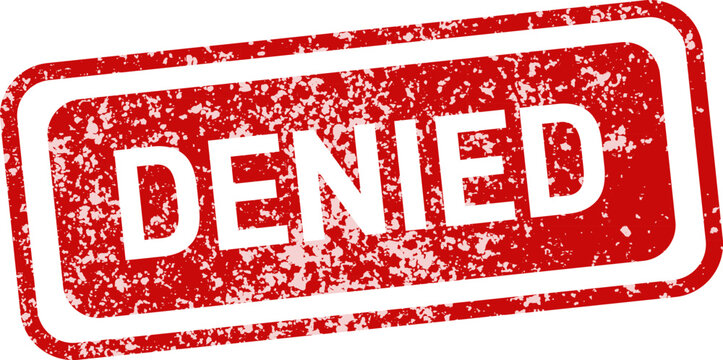 Rejected stamp with stars red ink on white background denial concept for business or legal use