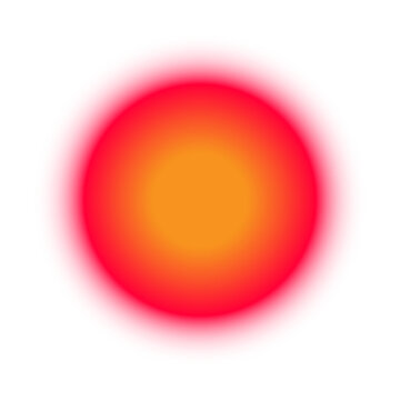 Orange Red Glowing Light Orb Soft Radial Glow Effect for Energy Heat and Overlay Design