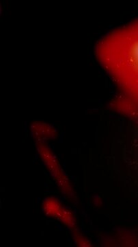 4K cinematic burnt orange light leak with archived dust texture