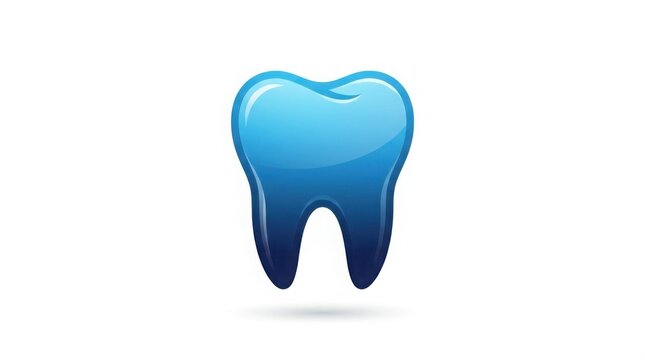 Dental Tooth Icon on White Background