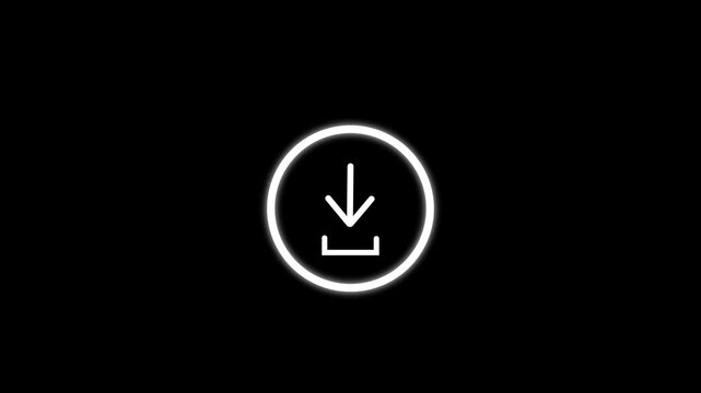 "Download icon with loading progress bar animation. Smooth download and buffering effect."
