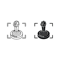 Retro joystick illustration with detailed design and base joystick illustration detailed © Md